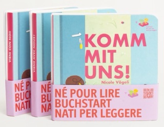 Scatola con 24 libri-regali Nati per leggere in tedesco